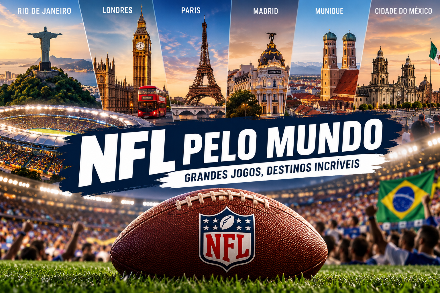 NFL pelo mundo: jogos internacionais de 2026 após o Maracanã