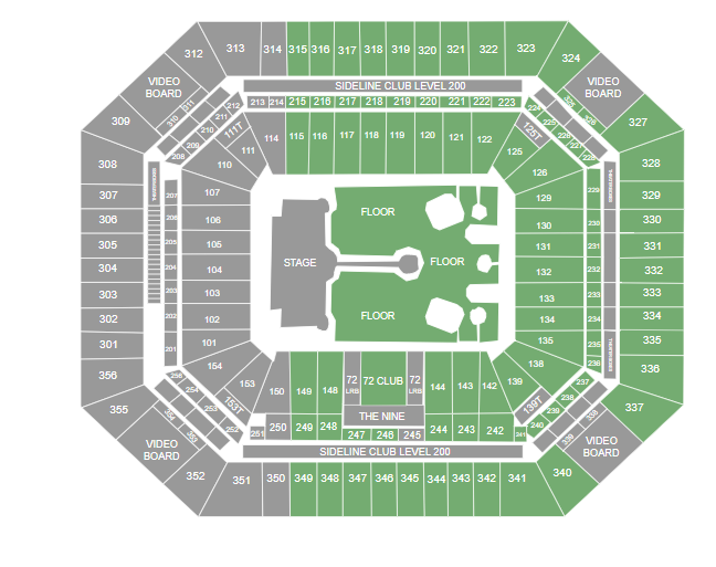 Hard Rock Stadium seating map