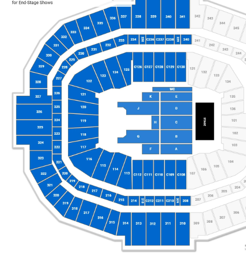 Mercedes Benz Stadium seating map