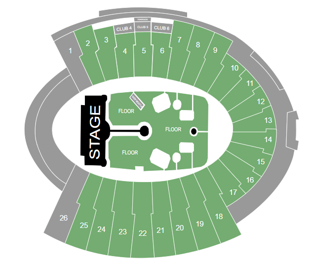 Rose Bowl Seating Chart For Concerts Cabinets Matttroy