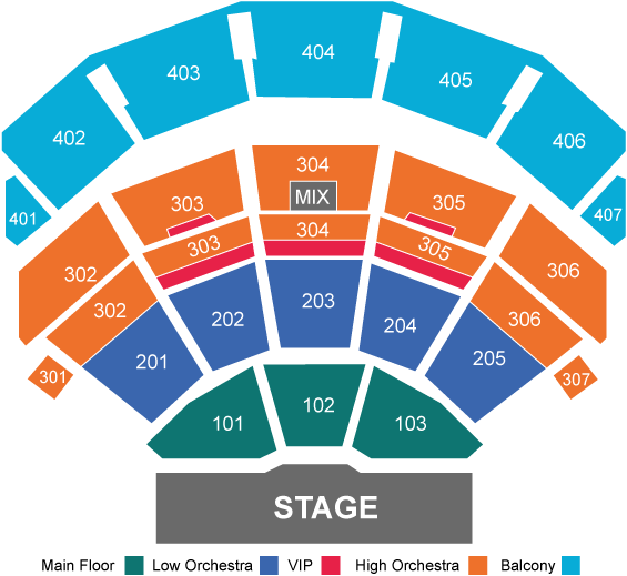 Dolby Live at Park MGM seating map