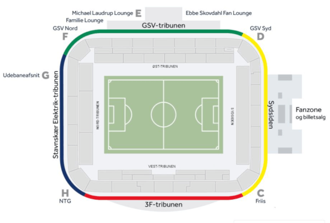 Image du plan de sièges de Brondby Stadium