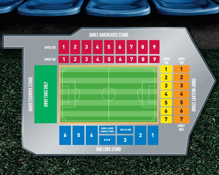 خريطة ملعب Turf Moor