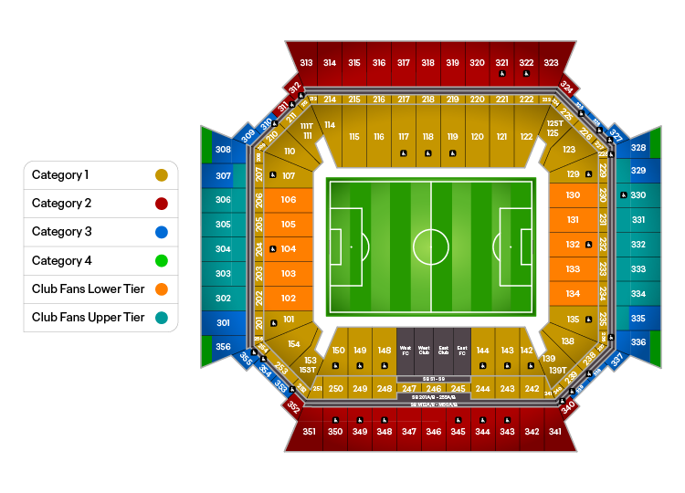 Stadium seating map